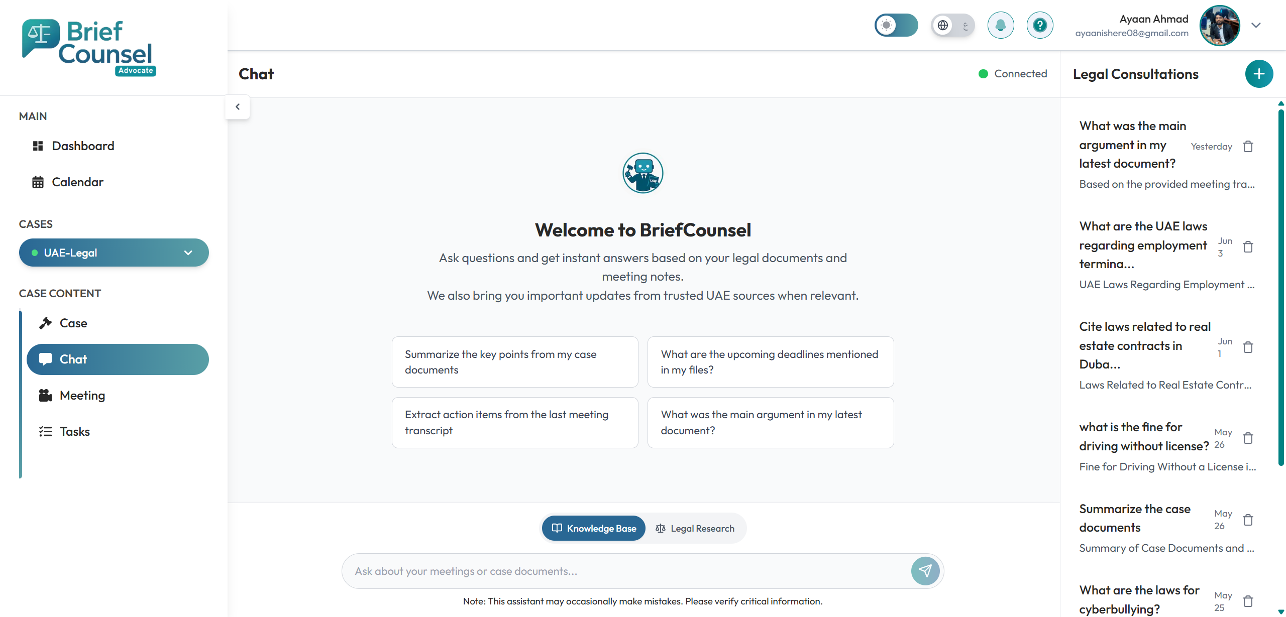 Legal QA Example